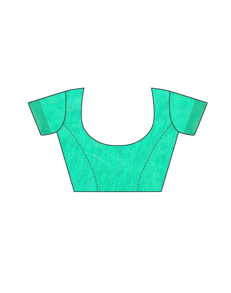 Light Sea Green Coloured Lycra Embellished Partywear saree | Sudathi
