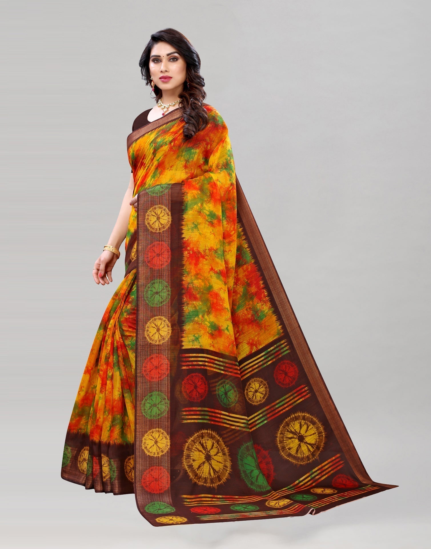 Mustard Yellow Cotton Saree | Sudathi