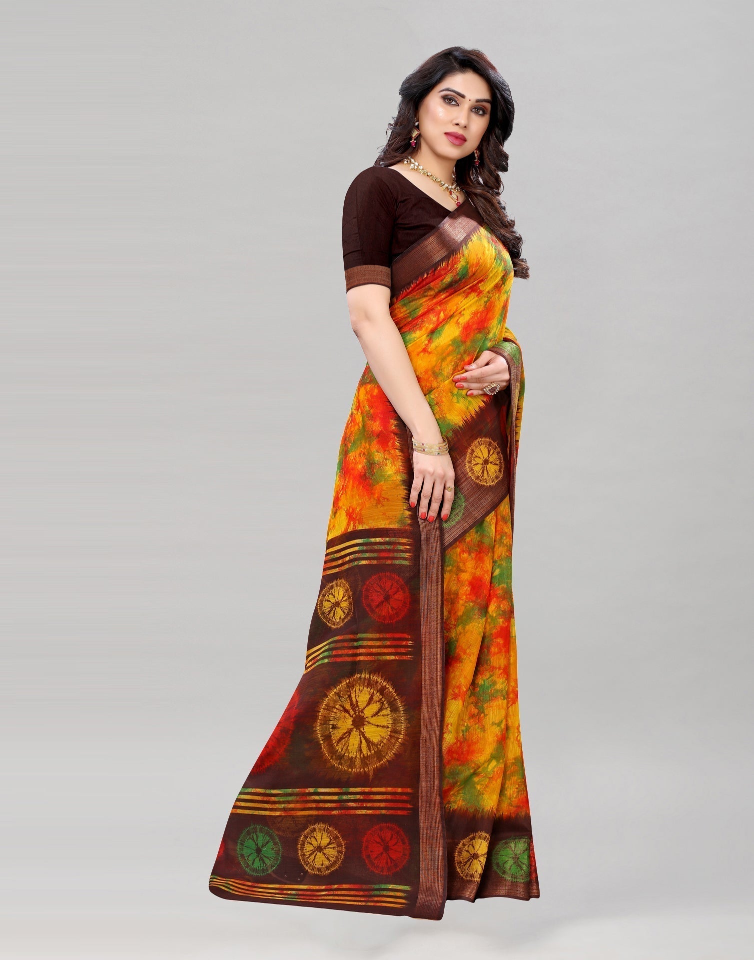 Mustard Yellow Cotton Saree | Sudathi