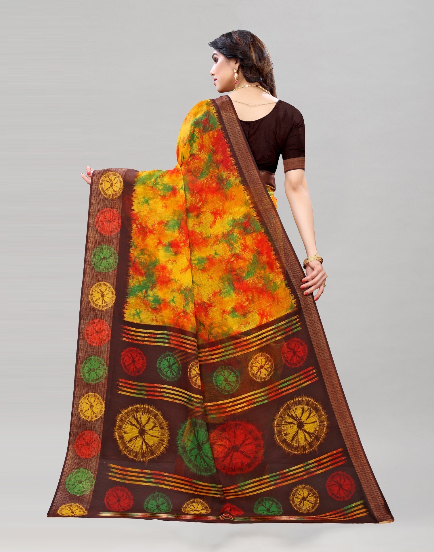 Mustard Yellow Cotton Saree | Sudathi
