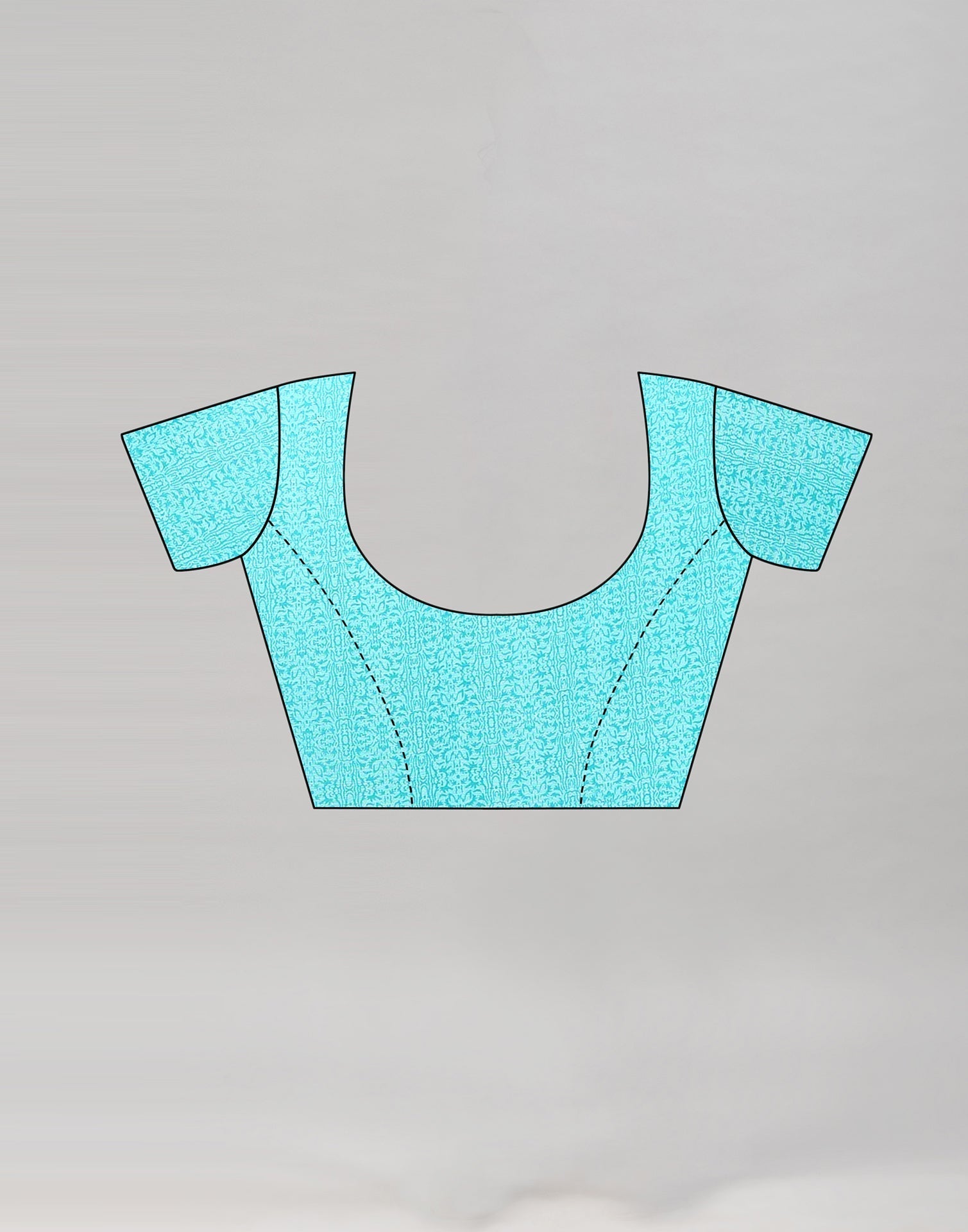 Aqua Blue Printed Saree | Sudathi