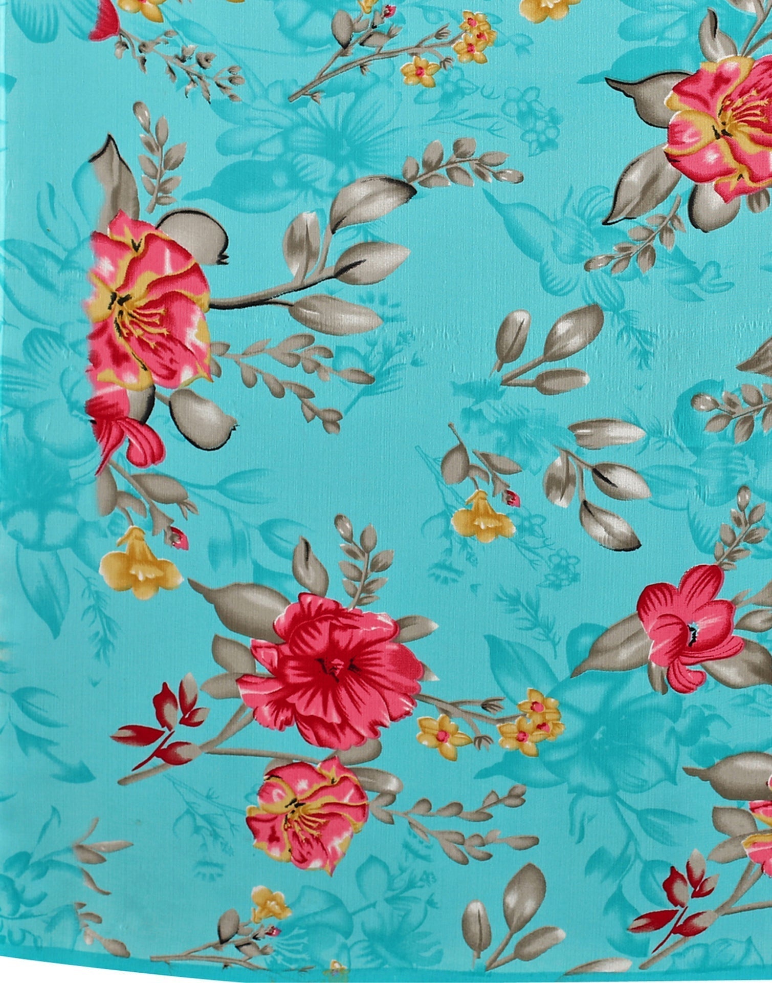 Aqua Blue Printed Saree | Sudathi