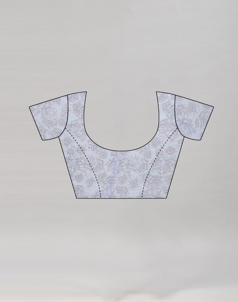Grey Coloured Georgette Floral Printed Casual saree | Sudathi