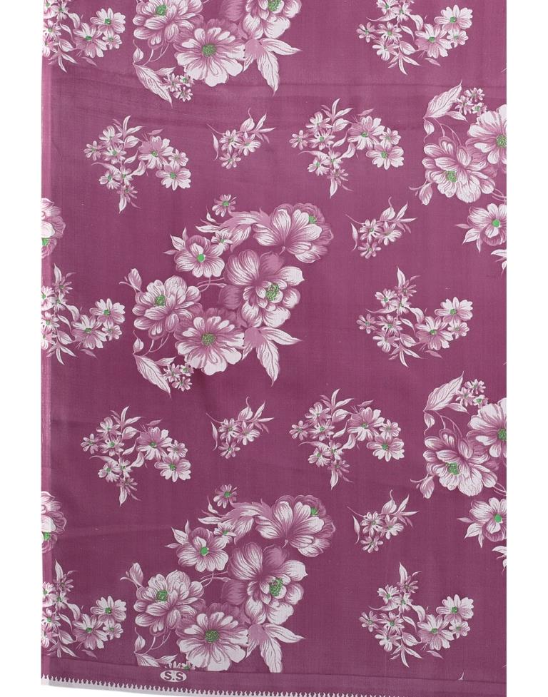 Mauve Purple Coloured Georgette Floral Printed Casual saree | Sudathi