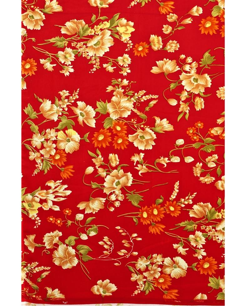 Red Printed Saree | Sudathi