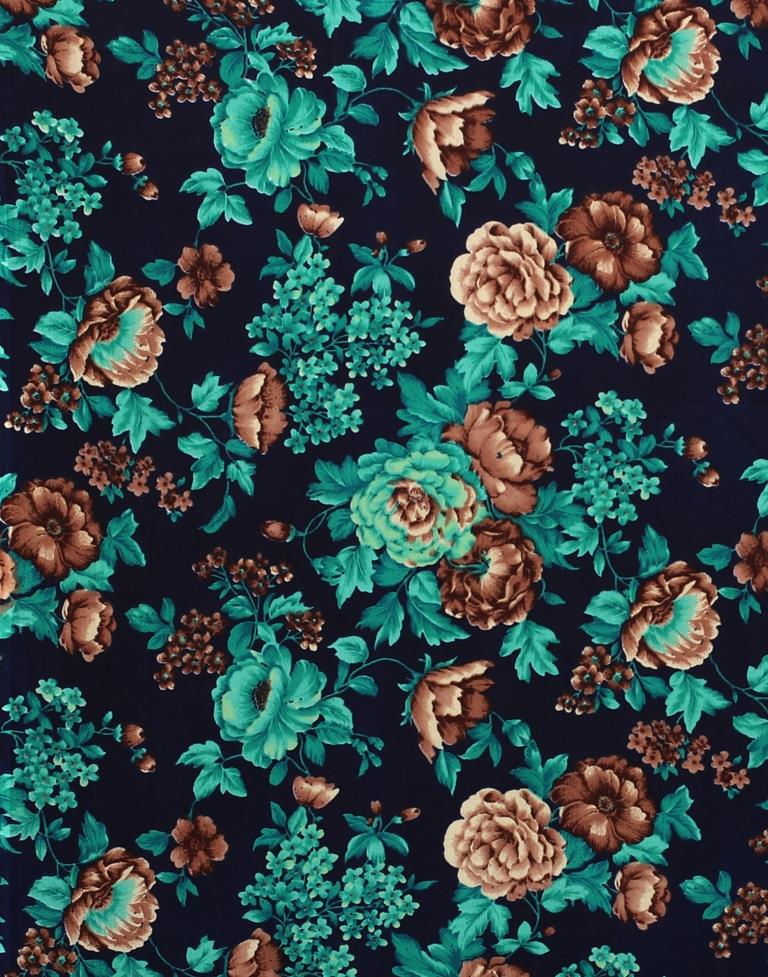 Navy Blue Printed Saree | Sudathi
