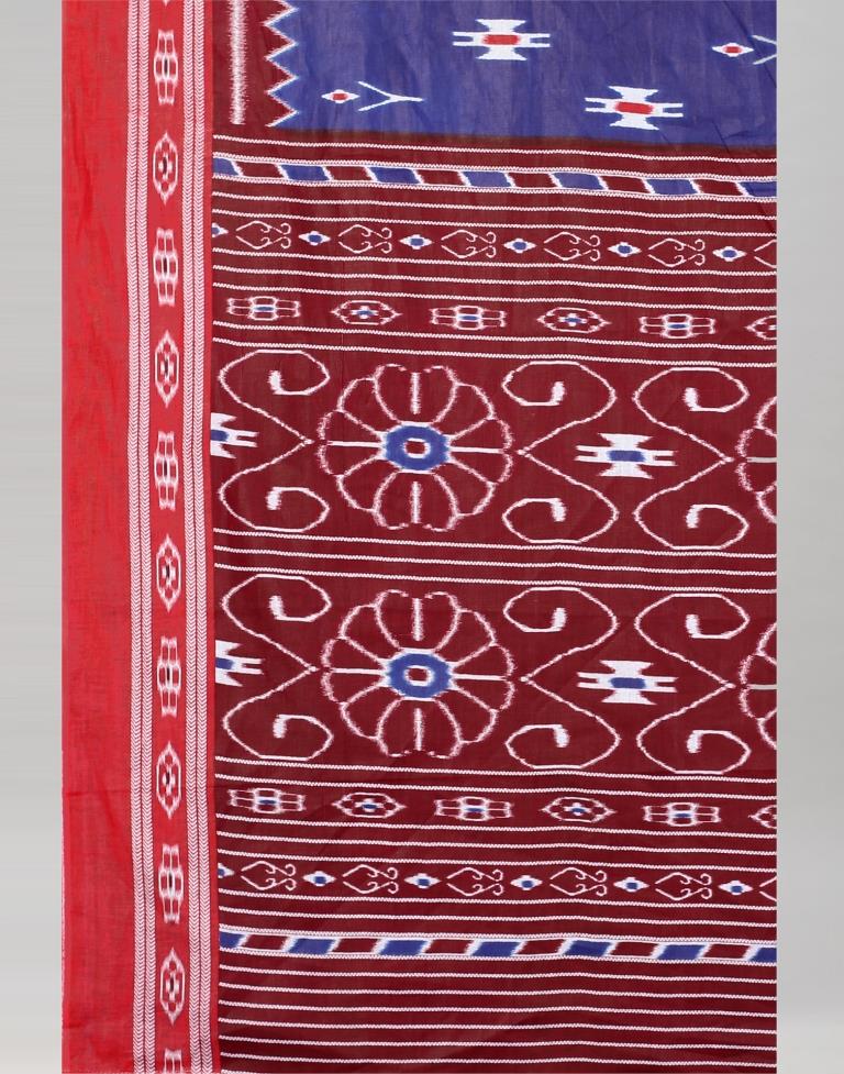 Royal Blue Coloured Cotton Printed Saree | Sudathi