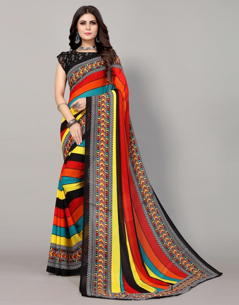Multicolour Printed Saree | Sudathi