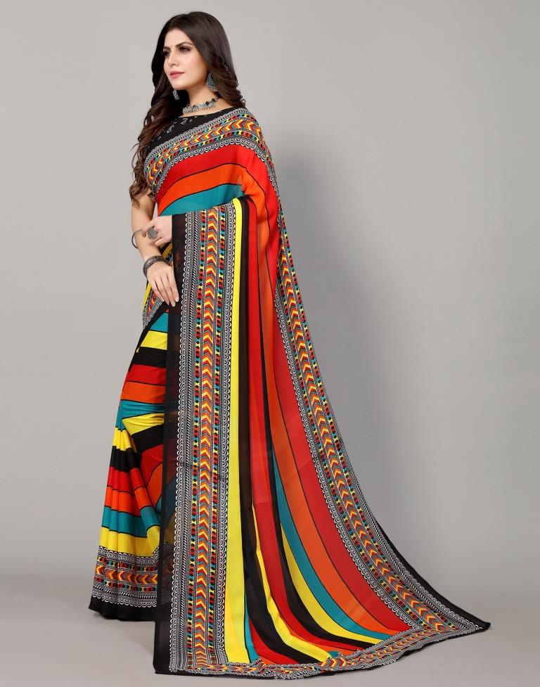 Multicolour Printed Saree | Sudathi