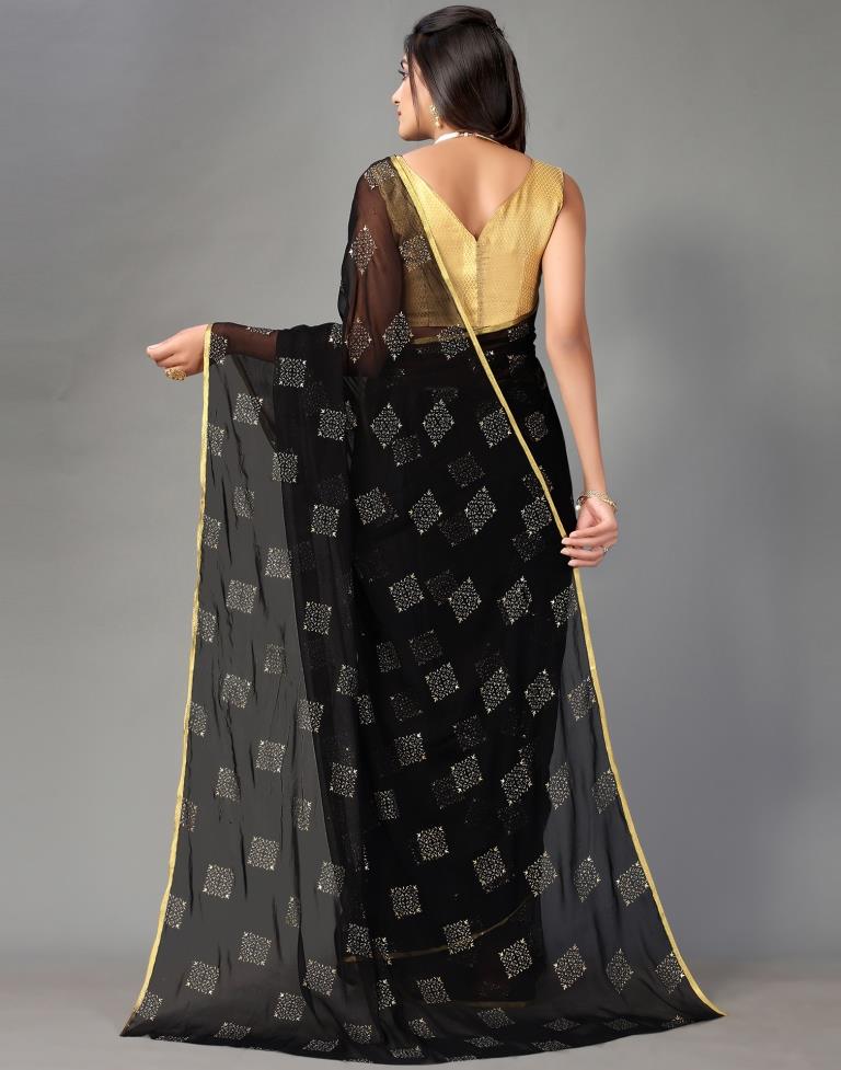 Black Chiffon Saree | Sudathi