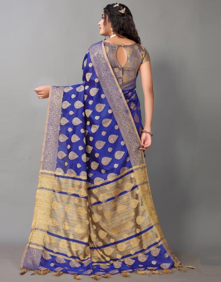 Royal Blue Banarasi Silk Saree | Sudathi