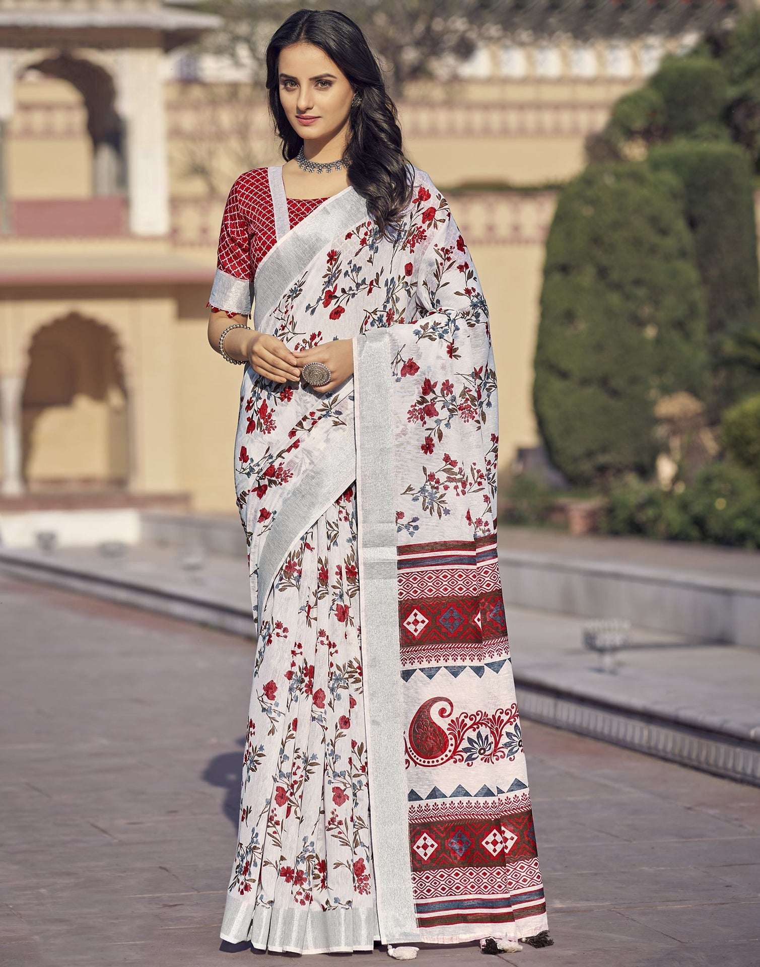 White Cotton Saree | Sudathi