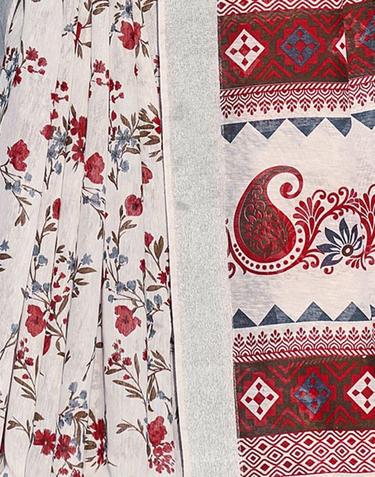 White Cotton Saree | Sudathi
