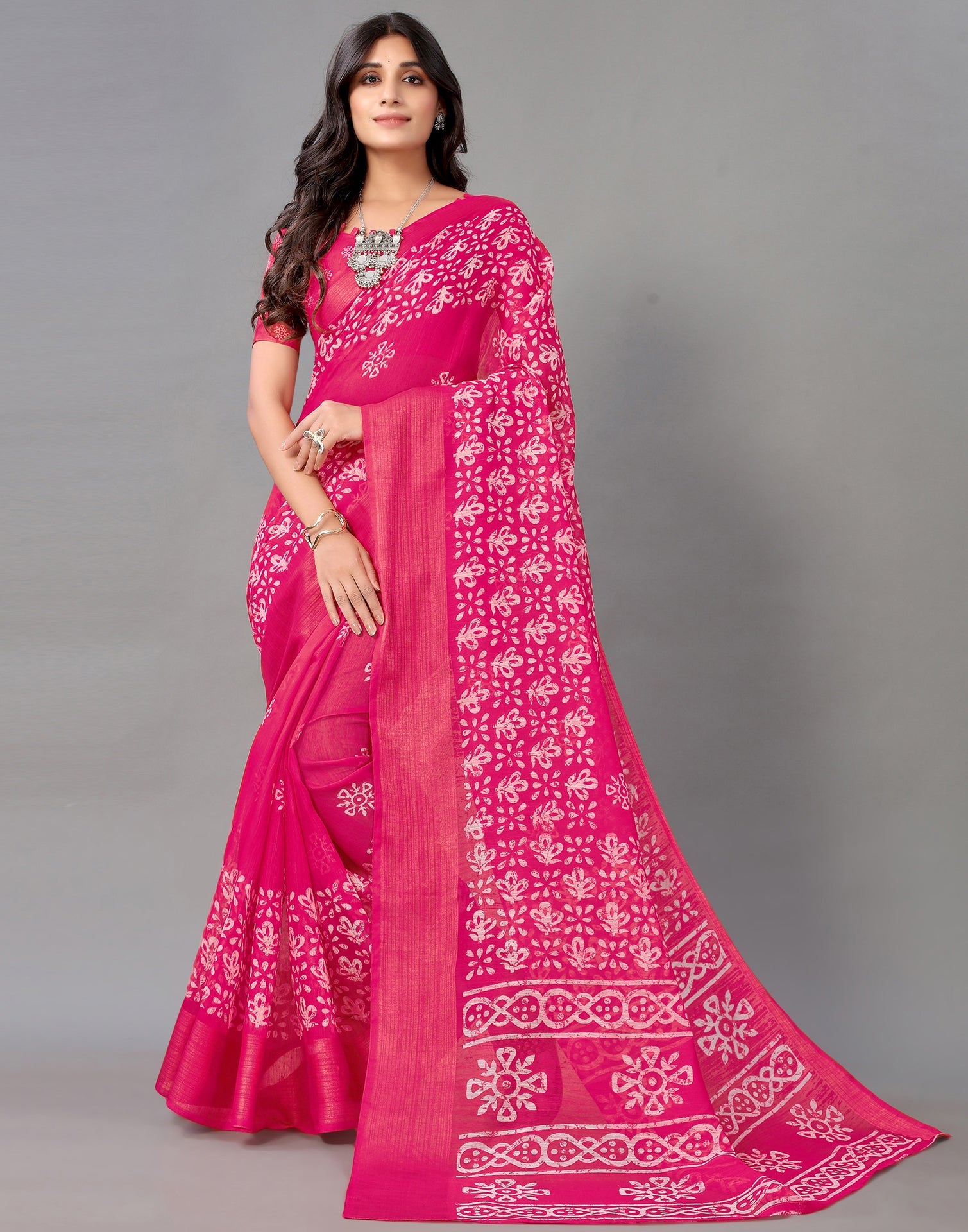 Pink Cotton Saree | Sudathi