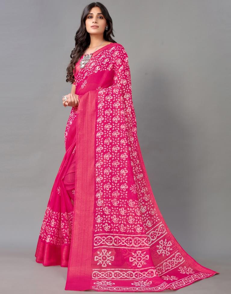 Pink Cotton Saree | Sudathi