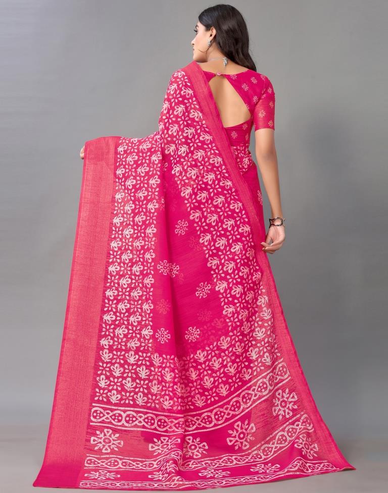 Pink Cotton Saree | Sudathi