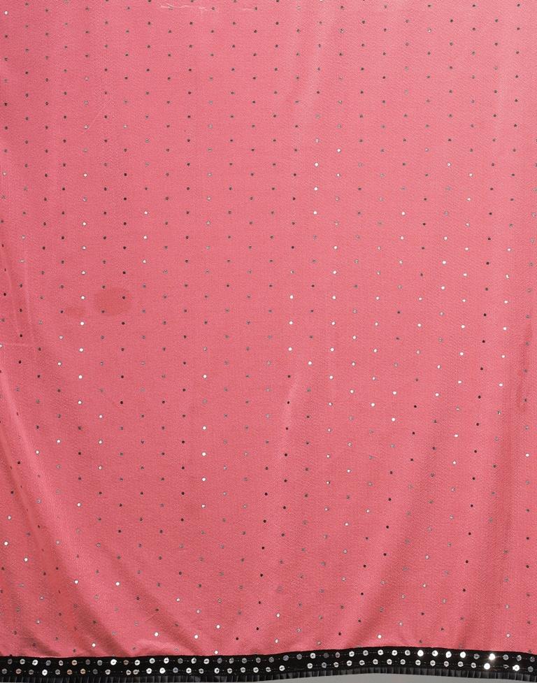 Watermelon Pink Sequence Saree | Sudathi