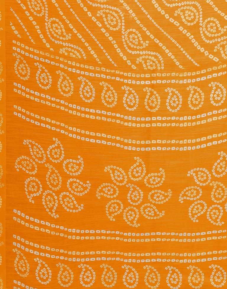 Mustard And Beige Cotton Saree | Sudathi