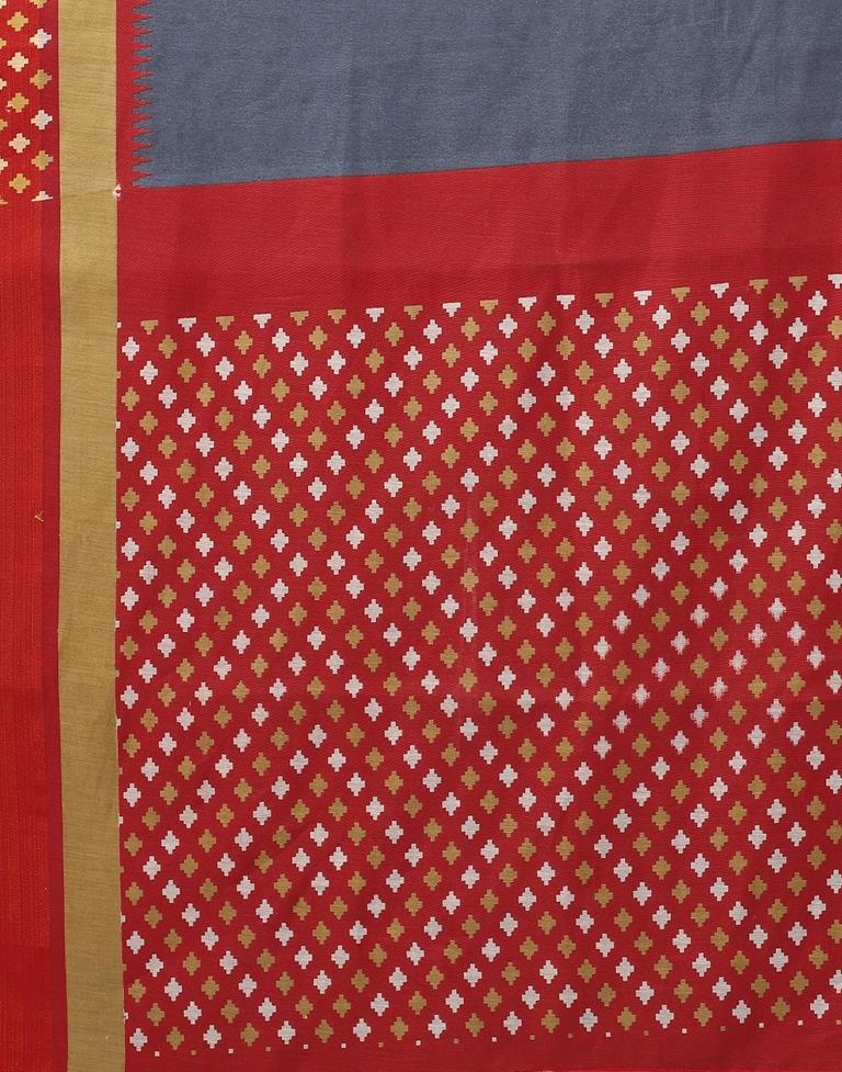 Grey Cotton Saree | Sudathi