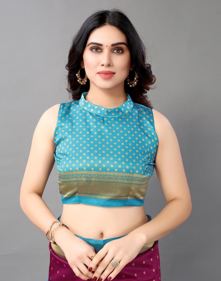 Magenta And Beige Silk Saree | Sudathi