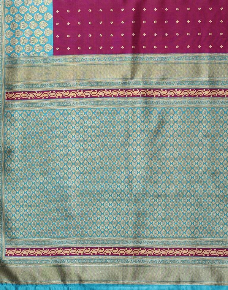Magenta And Beige Silk Saree | Sudathi