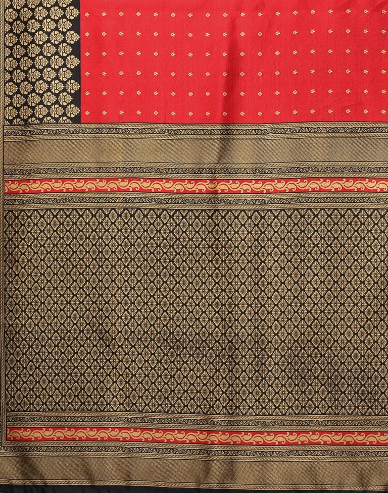 Red And Beige Silk Saree | Sudathi