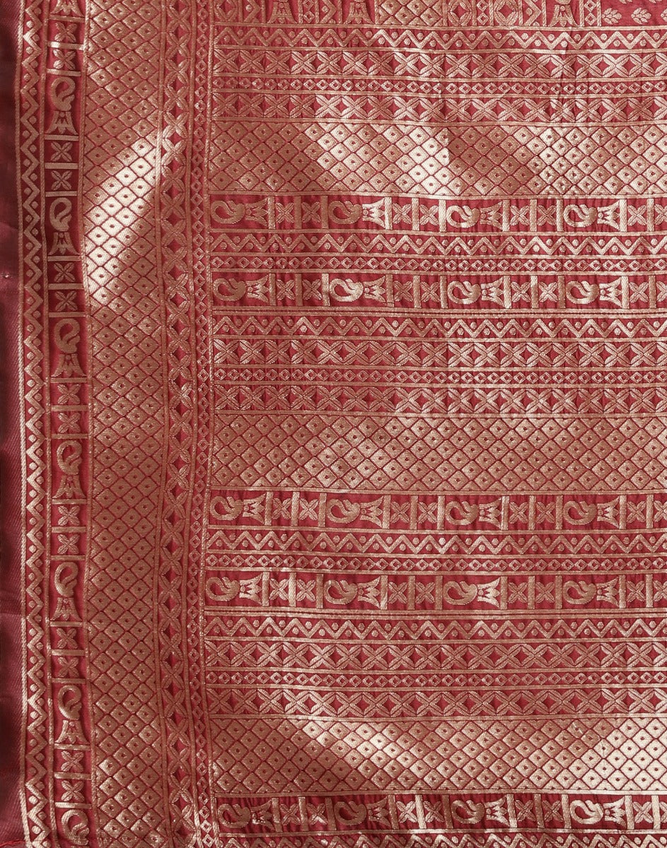 Maroon Kanjivaram Silk Saree | Sudathi