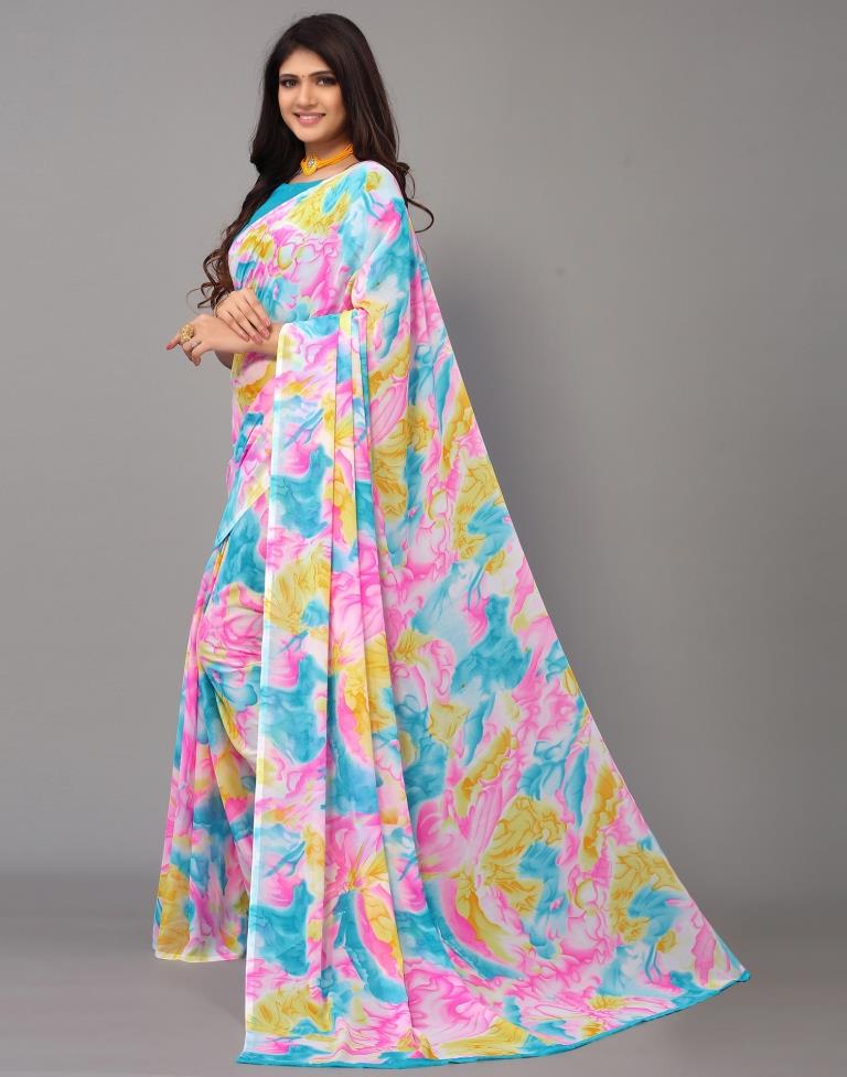 Multicolored Georgette Saree | Sudathi
