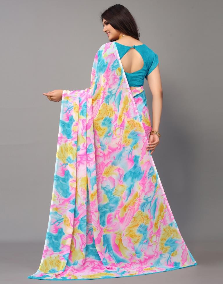 Multicolored Georgette Saree | Sudathi