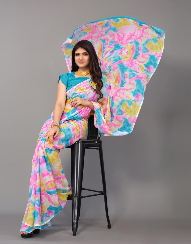 Multicolored Georgette Saree | Sudathi
