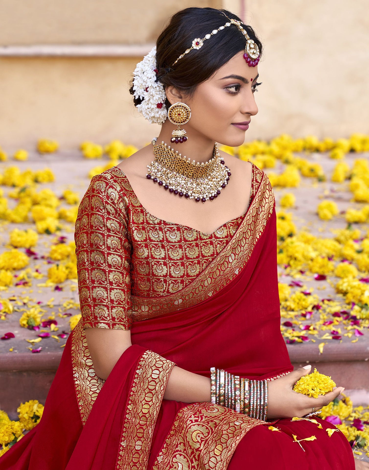 Red Silk Saree | Sudathi