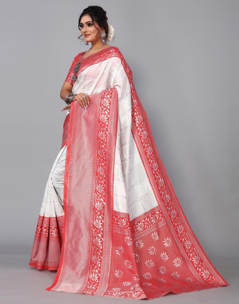 Off White Silk Saree