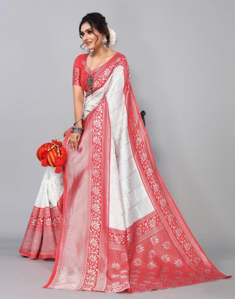 Off White Silk Saree