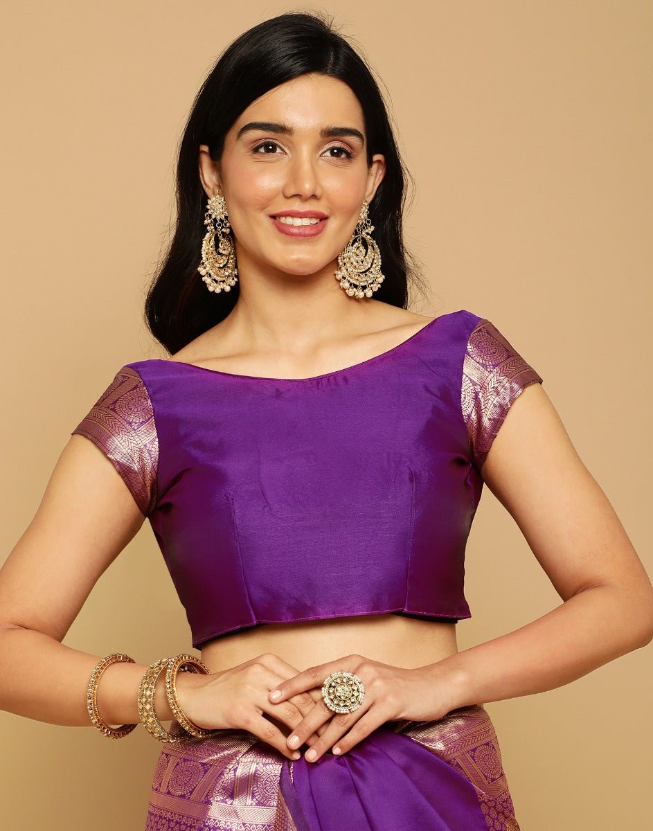 Purple Kanjivaram Silk Saree | Sudathi