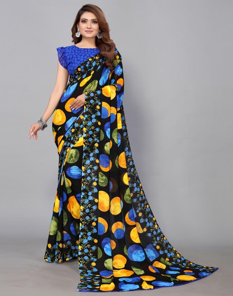 Black Georgette Saree | Sudathi