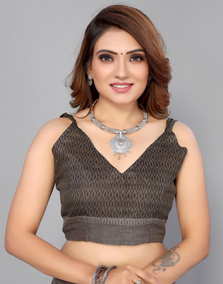 Brown Cotton Saree | Sudathi