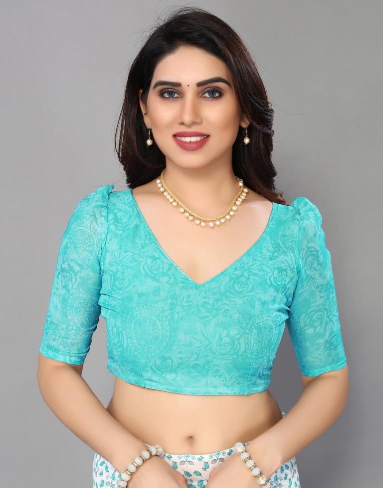 White Printed Saree | Sudathi