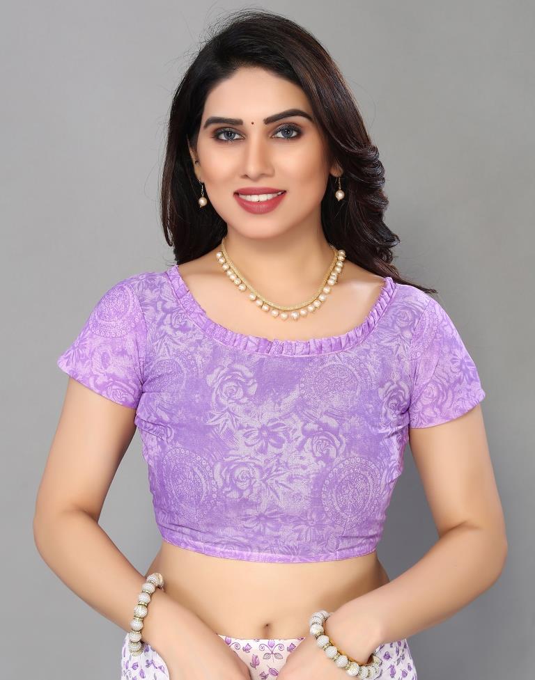 White Printed Saree | Sudathi