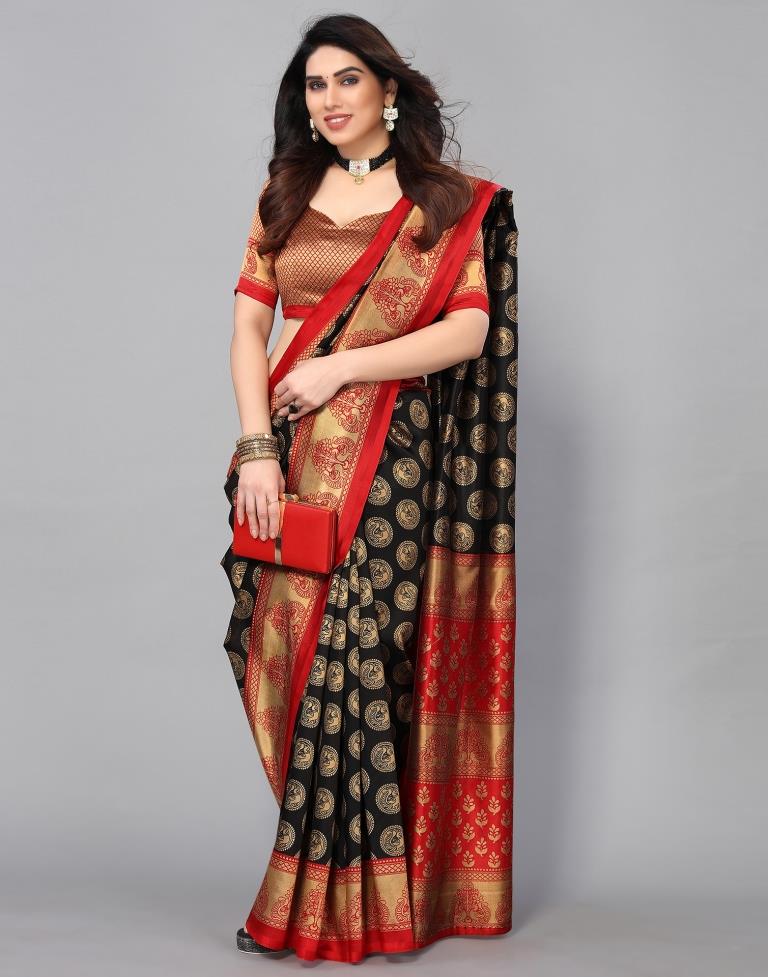 Black Banarasi Silk Saree | Sudathi