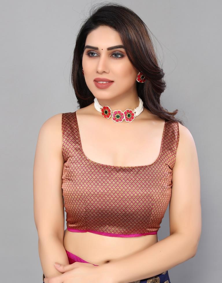Navy Blue Banarasi Silk Saree | Sudathi