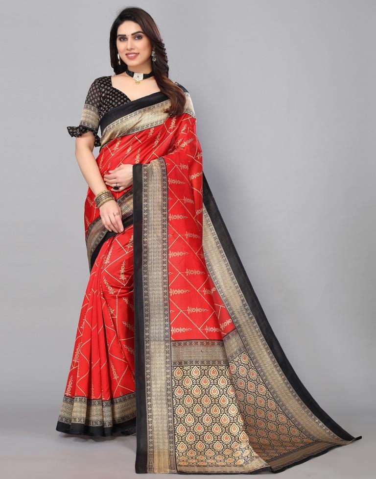 Red Banarasi Silk Saree | Sudathi