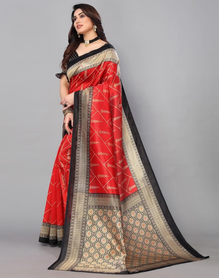 Red Banarasi Silk Saree | Sudathi