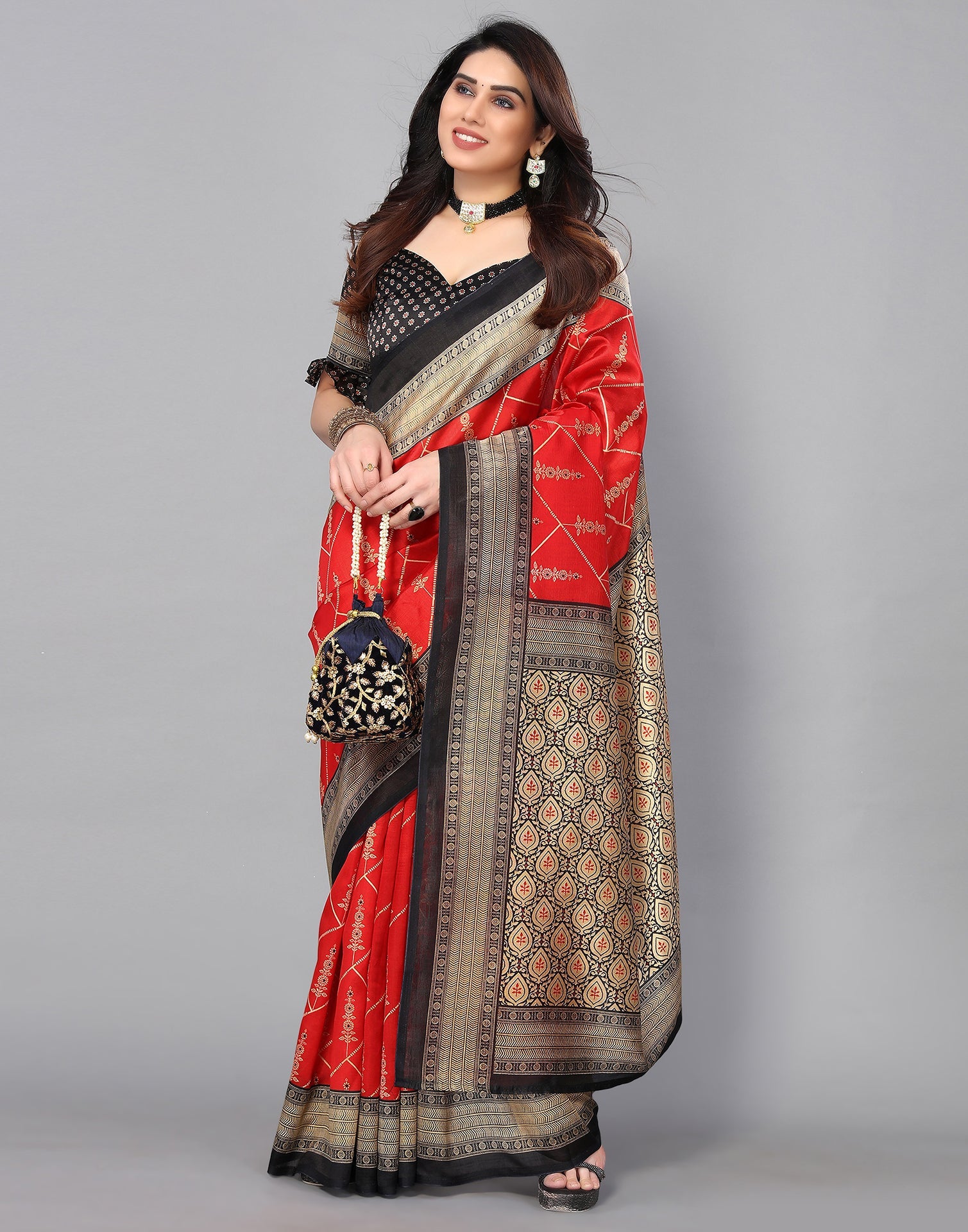 Red Banarasi Silk Saree | Sudathi