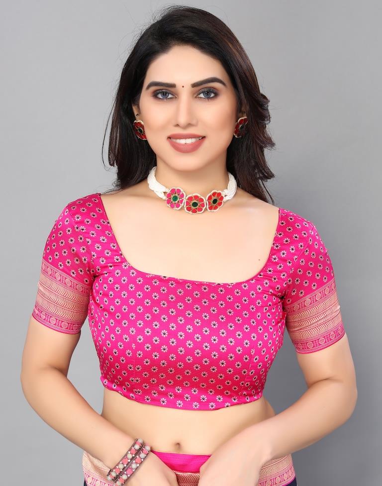 Navy Blue Banarasi Silk Saree | Sudathi