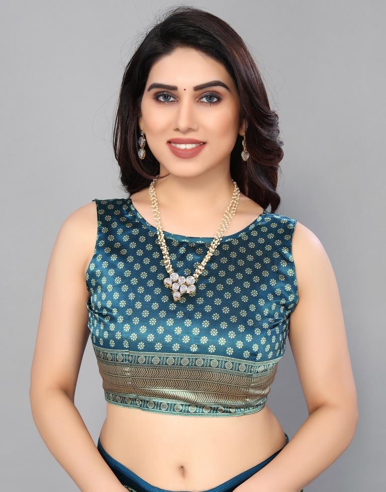 Mint Green Banarasi Silk Saree | Sudathi