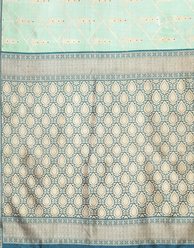 Mint Green Banarasi Silk Saree | Sudathi