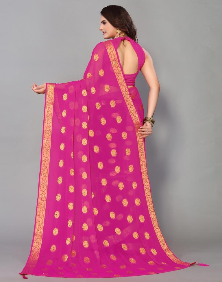 Pink Chiffon Banarasi Saree | Sudathi