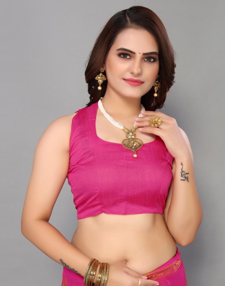 Pink Chiffon Banarasi Saree | Sudathi