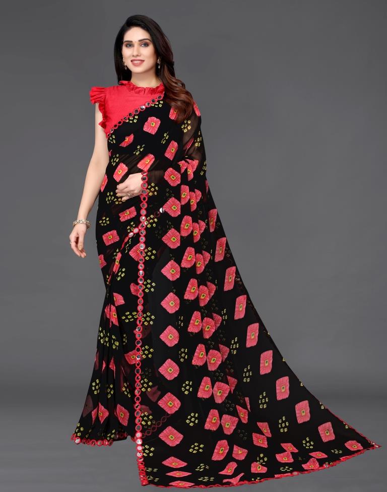 Black Georgette Saree | Sudathi