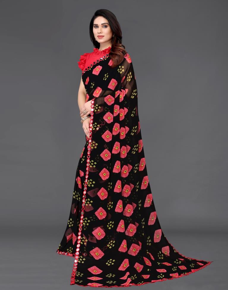Black Georgette Saree | Sudathi